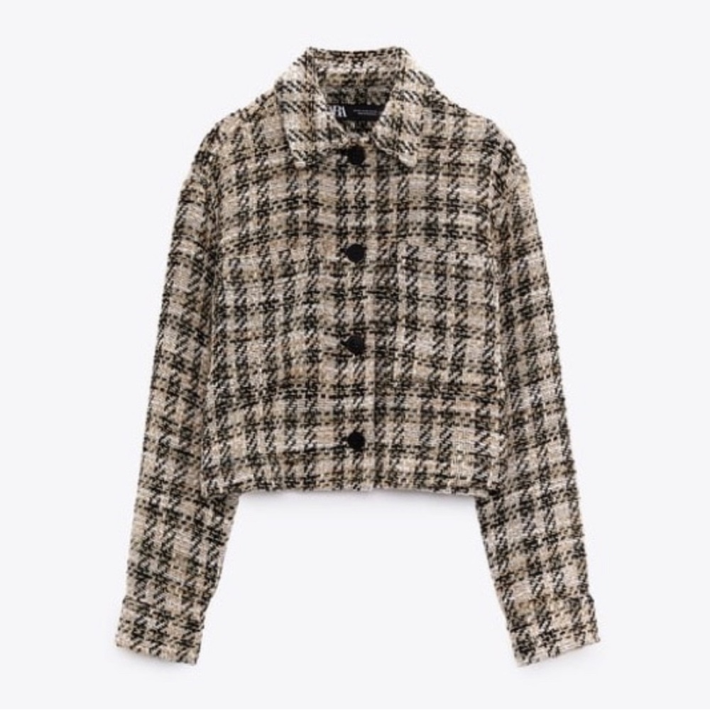 ZARA Textured Overshirt - Bomber Jacket -‎ with Patch Pockets